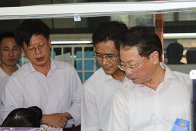 福建省紀委副書記、監(jiān)察廳廳長陳善光一行視察虹潤公司